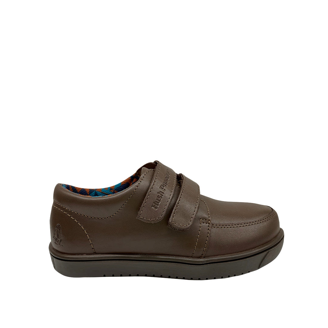 Zapatos escolares Edo para niño color café