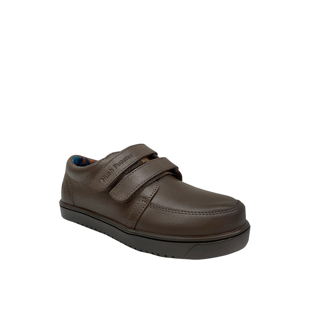 Zapatos escolares Edo para niño color café