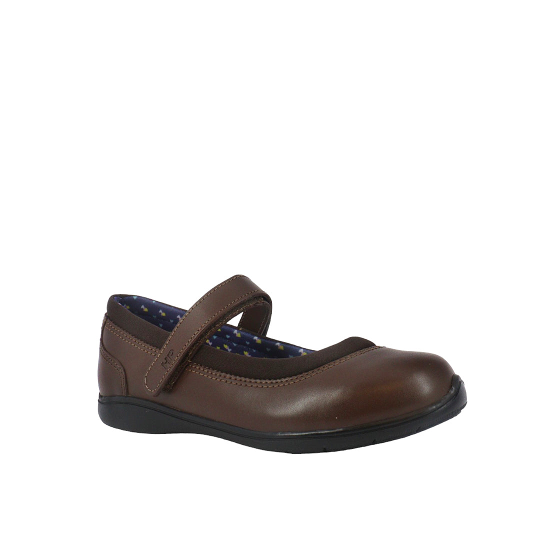 Zapatos escolares Ileana para niña color café