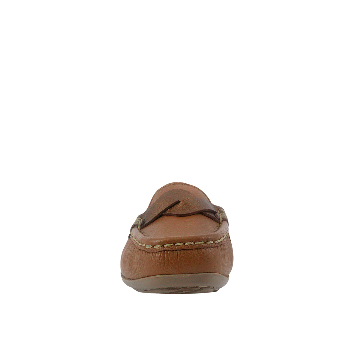 Mocasines Sisi para mujer color cognac