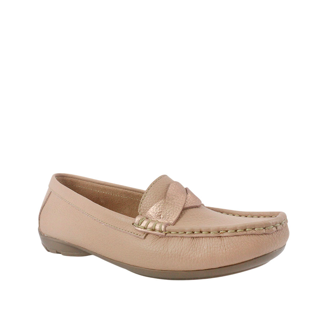 Mocasines Sisi para mujer color beige