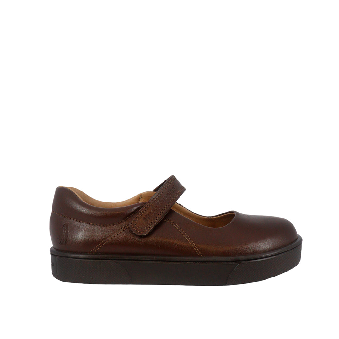 Zapatos escolares Jane para niña color café