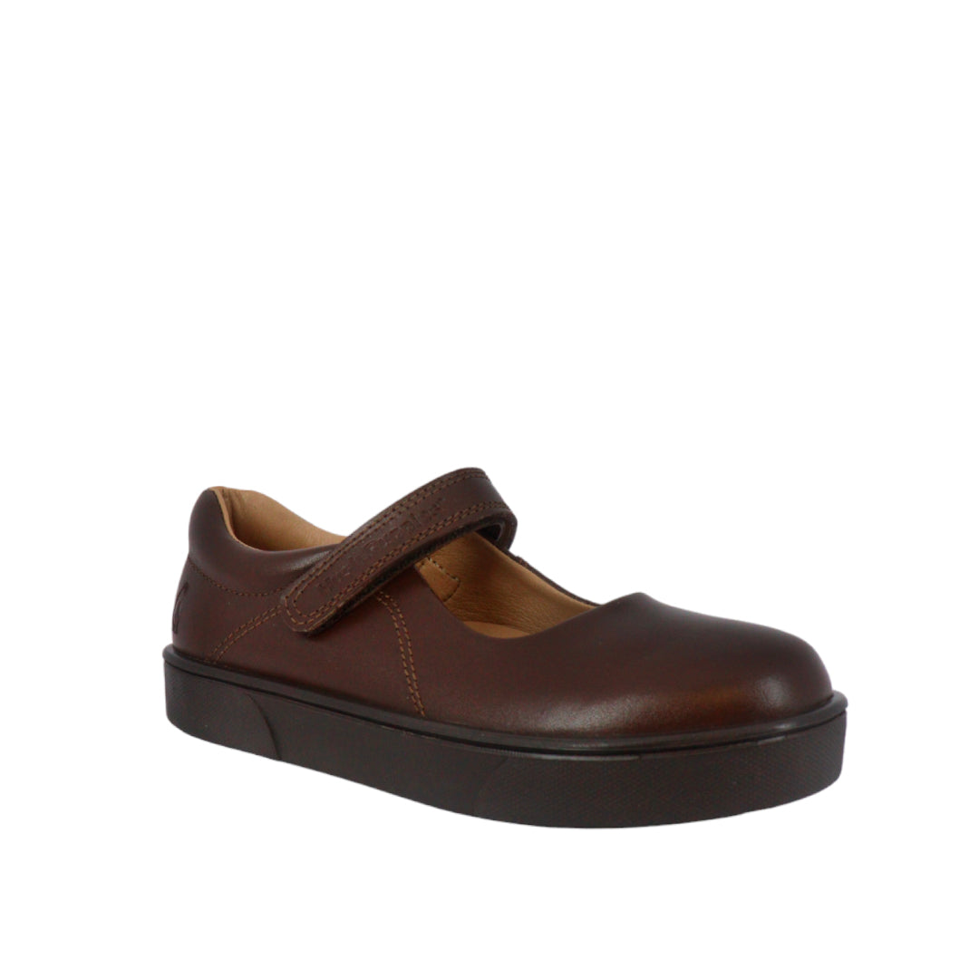 Zapatos escolares Jane para niña color café