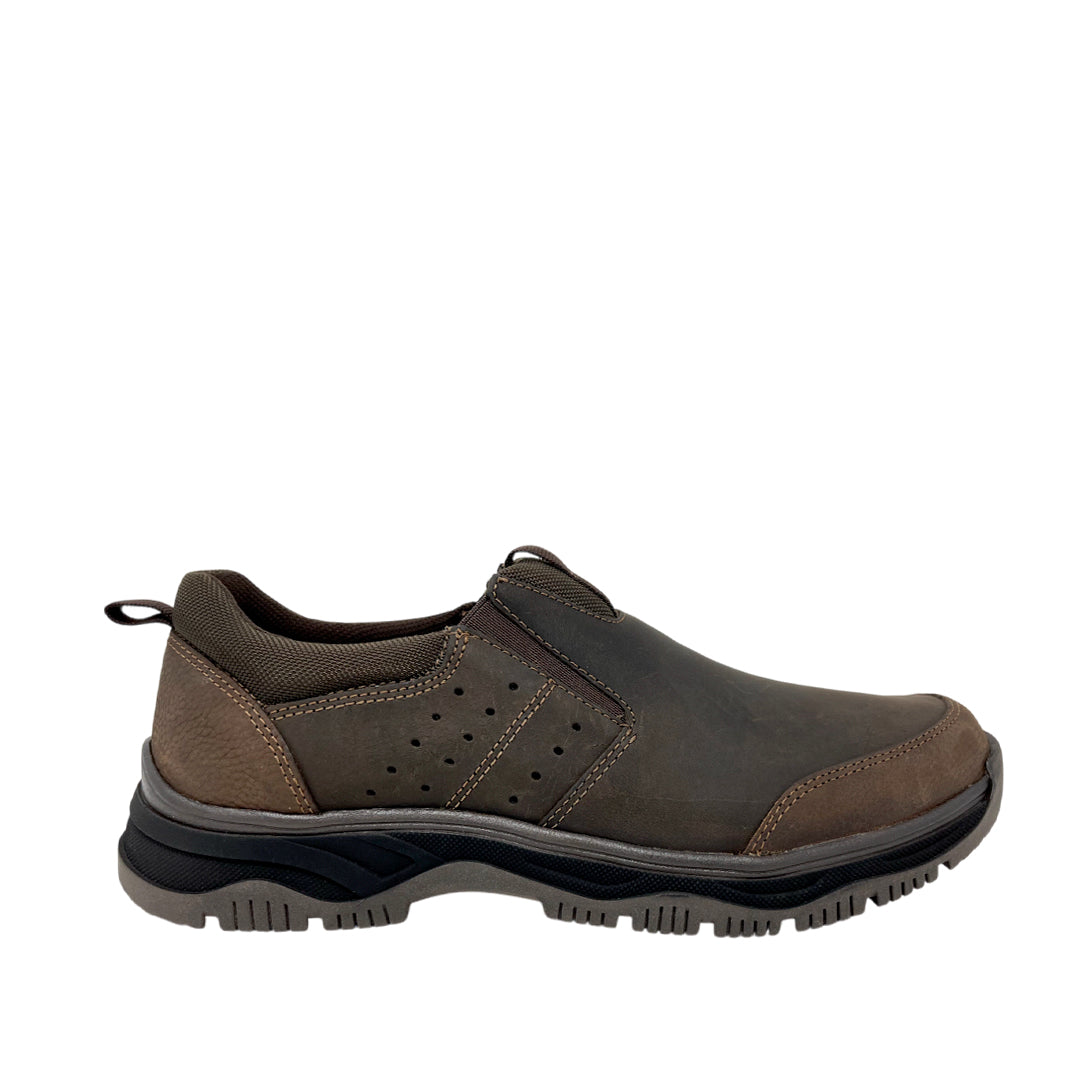 Zapatos casuales slip on Cliff para hombre color café
