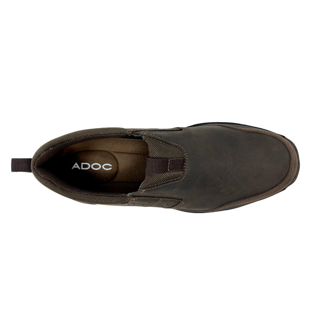 Zapatos casuales slip on Cliff para hombre color café