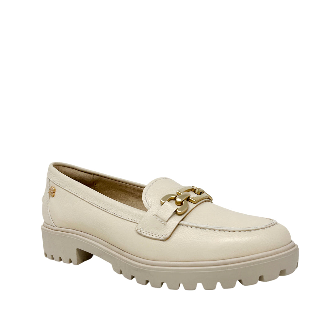 Mocasines Silvana para mujer color beige
