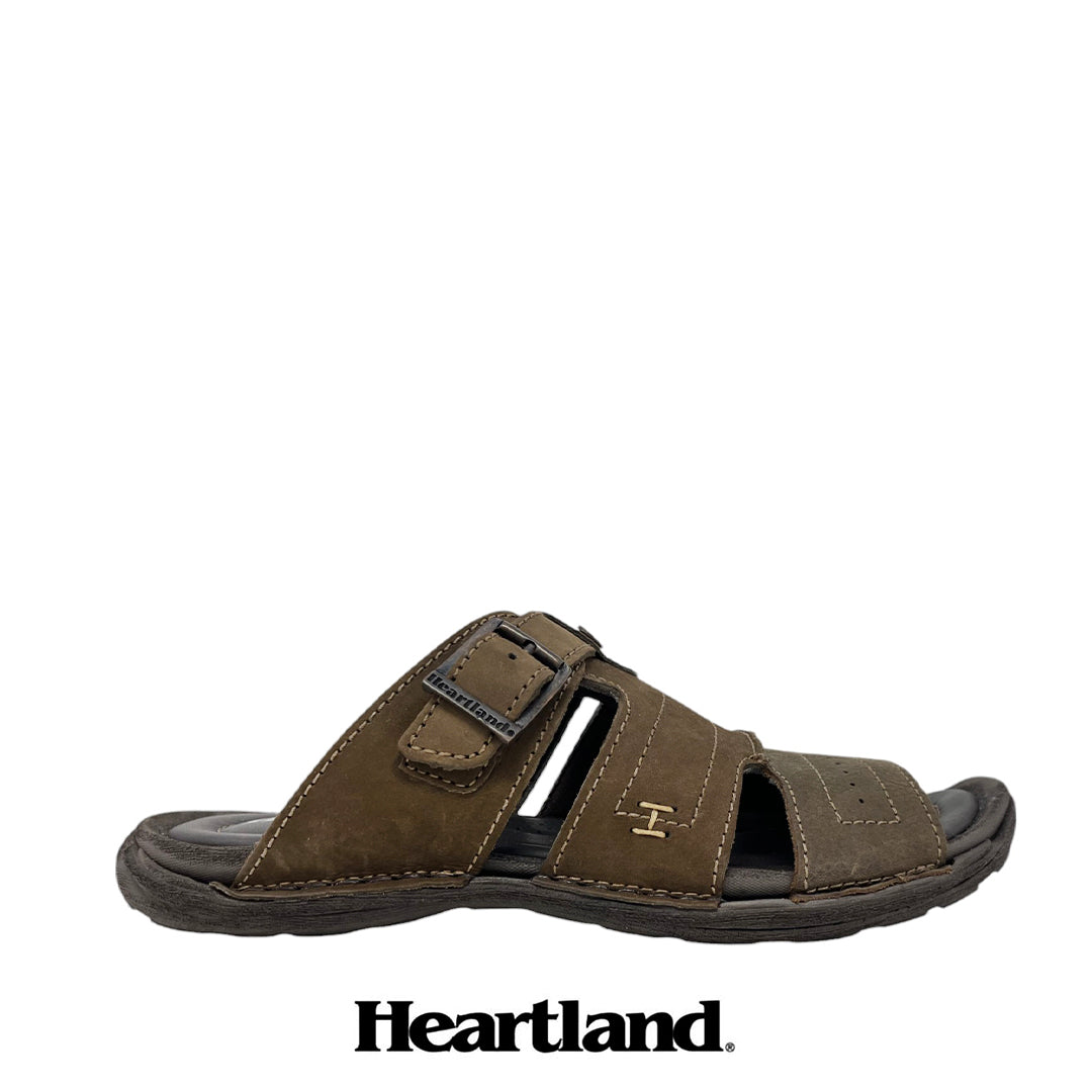 Sandalias slip on York para hombre color café