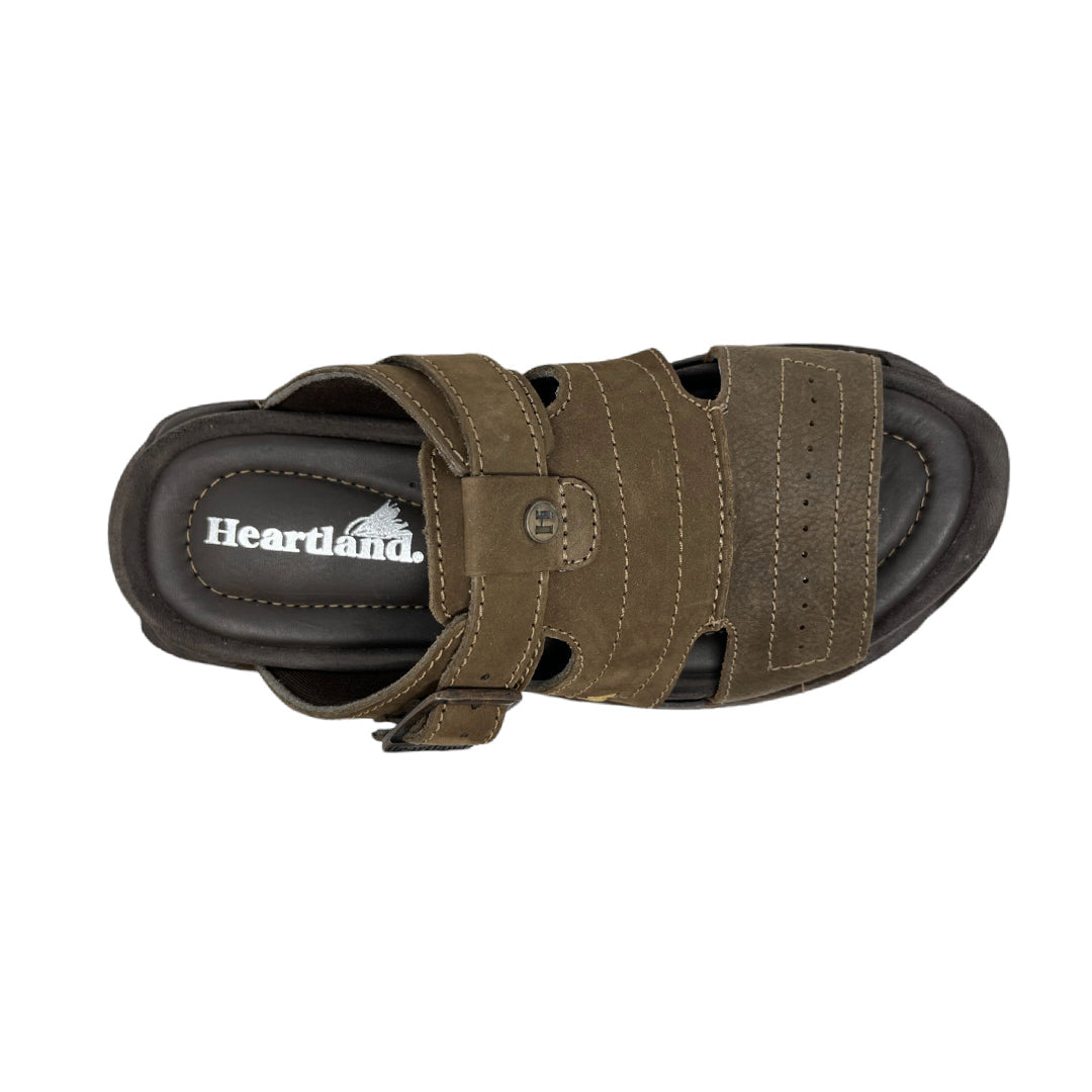 Sandalias slip on York para hombre color café