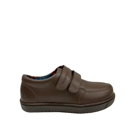 Zapatos escolares Edo para niño color café