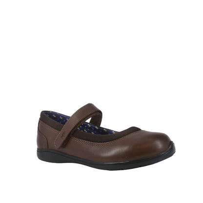 Zapatos escolares Ileana para niña color café