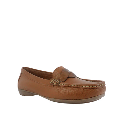 Mocasines Sisi para mujer color cognac