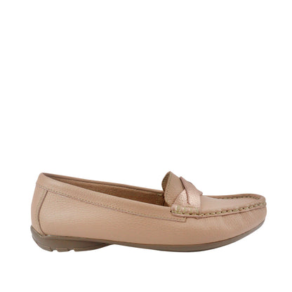 Mocasines Sisi para mujer color beige